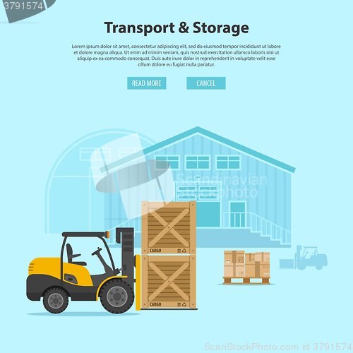 Image of Forklift and Warehouse