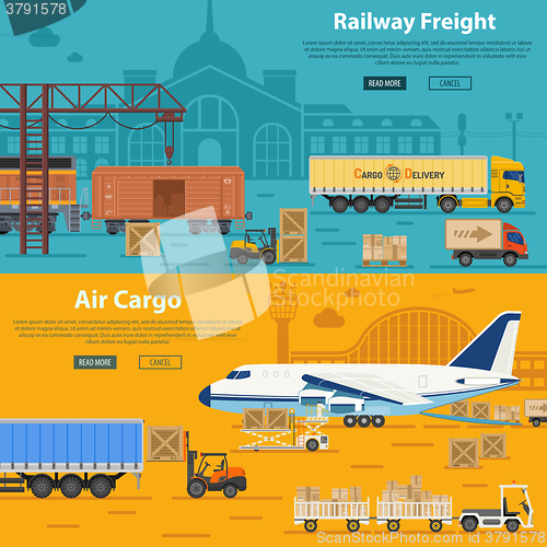 Image of Railway Freight and Air Cargo