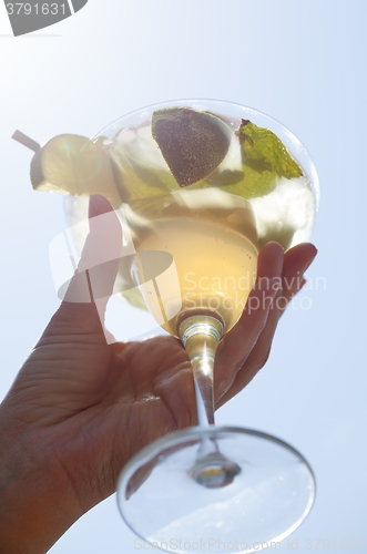 Image of Female hand holding a cocktail