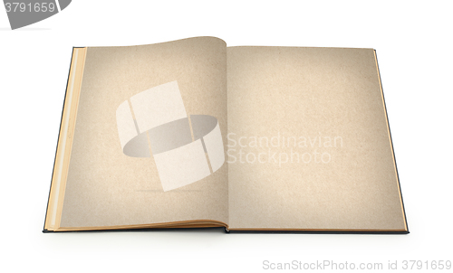 Image of Open old book isolated
