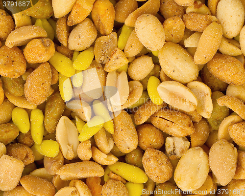 Image of Fresh mixed salted nuts for backgrounds