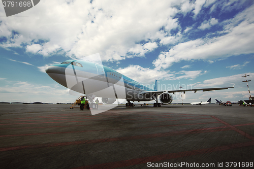 Image of Airplane stands at the airfield