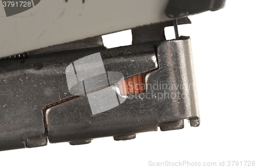 Image of Close-up of an old rusty vintage stapler