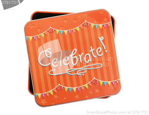 Image of Small gift: Celebration box isolated