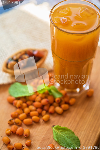 Image of fruit drink with sea buckthorn