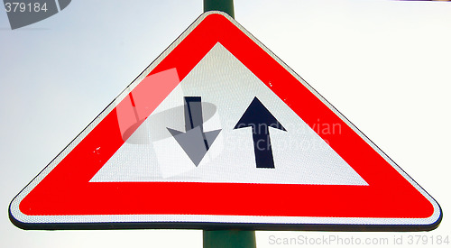 Image of warning, auto-sign