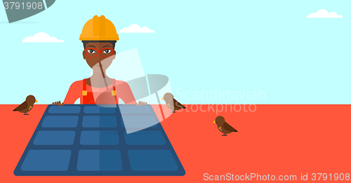 Image of Constructor with solar panel.