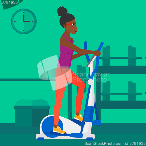 Image of Woman making exercises.