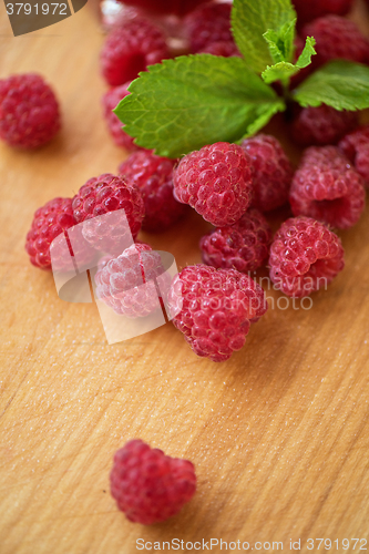 Image of fresh ripe raspberries