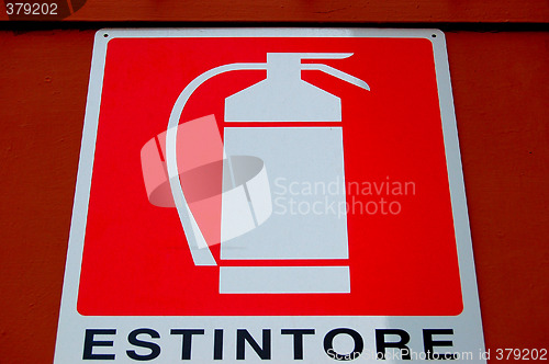 Image of extinguisher sign