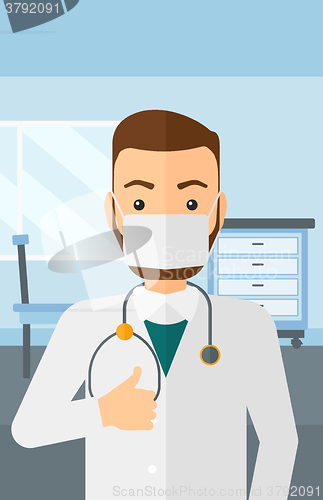 Image of Confident doctor in mask.