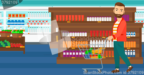 Image of Customer with trolley.