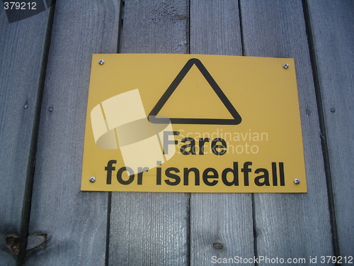 Image of Danger faling ice
