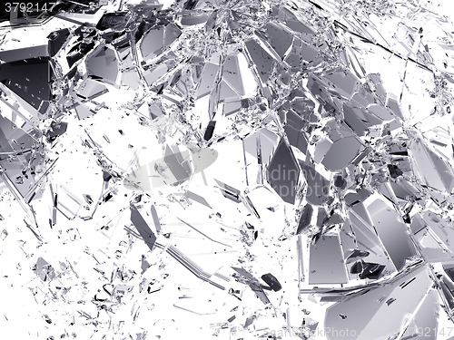 Image of Pieces of Broken Shattered glass