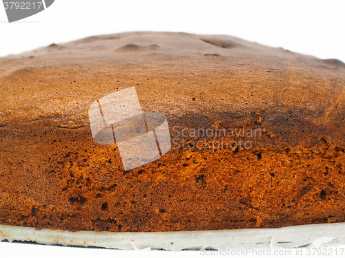 Image of Closeup of freshly made chocolate cake base