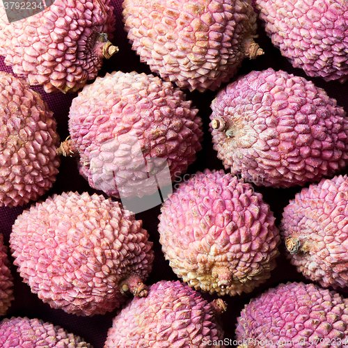 Image of Lychee fruit (litchi, liechee, or lichee)