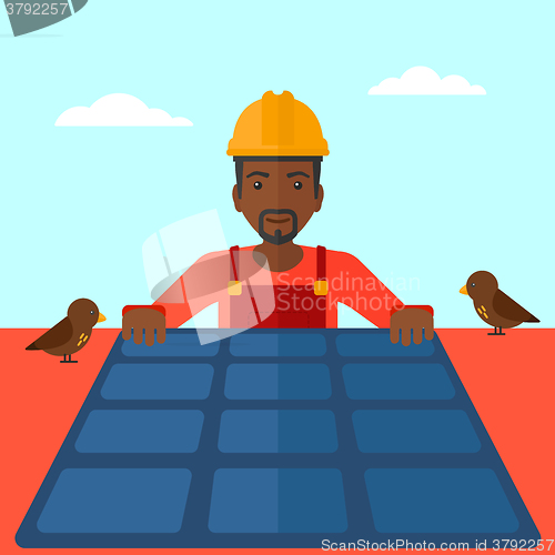 Image of Constructor with solar panel.