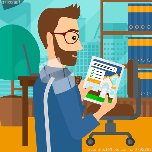 Image of Man looking for house.