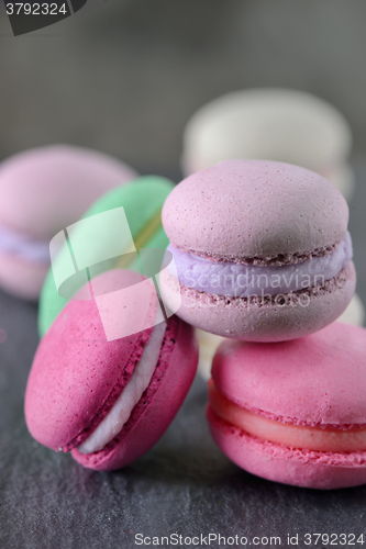 Image of french colorful macarons