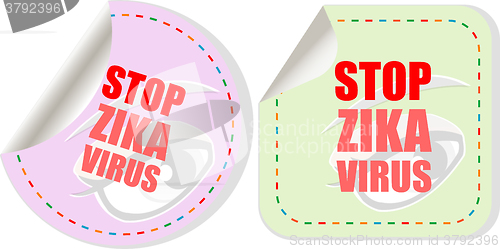 Image of Zika virus symbol. Zika virus disease - transmission. Pest control. Linear design. Isolated vector illustration.