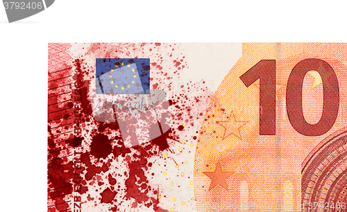 Image of New ten euro banknote, close-up