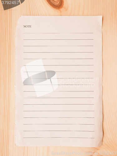 Image of  Blank note book page vintage