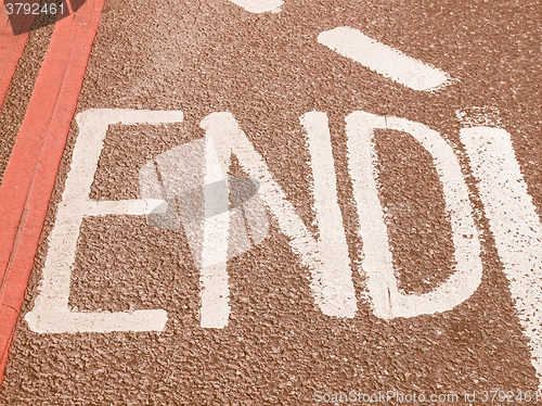 Image of  Bike lane sign vintage