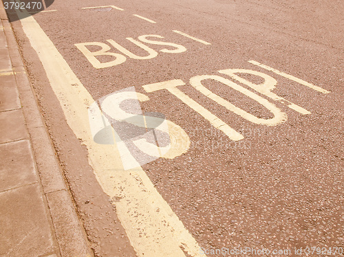 Image of  Bus stop sign vintage