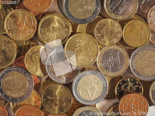 Image of Euro coins background