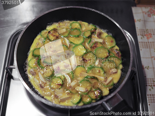 Image of Zucchini and mushroom omelet
