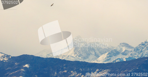 Image of View of Italian Alps in Aosta Valley, Italy