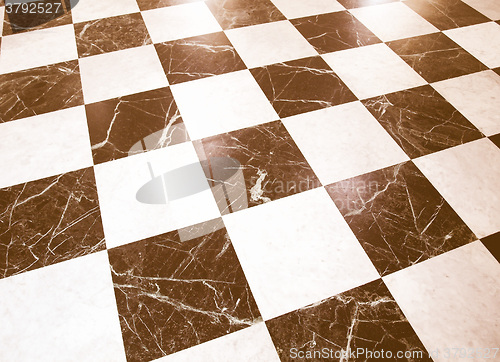 Image of Retro looking Checked floor