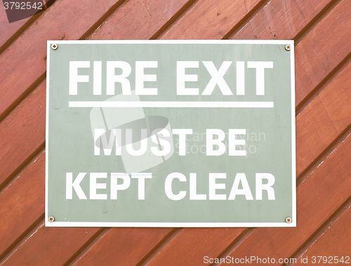 Image of  Fire exit sign vintage