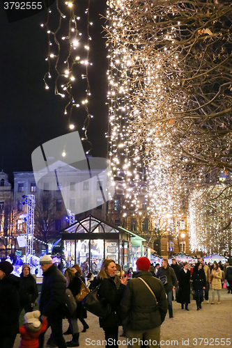 Image of Illuminated Zagreb at advent time