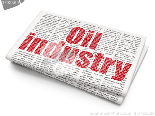 Image of Manufacuring concept: Oil Industry on Newspaper background