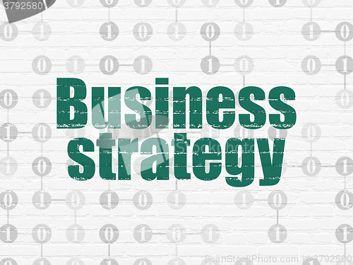 Image of Business concept: Business Strategy on wall background