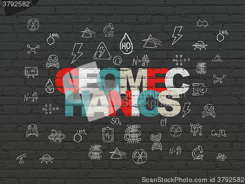 Image of Science concept: Geomechanics on wall background