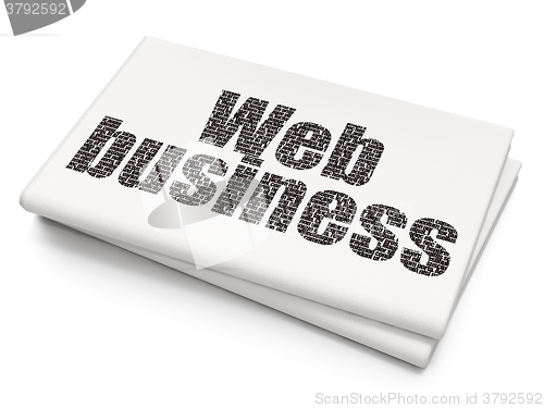 Image of Web development concept: Web Business on Blank Newspaper background