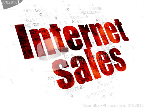 Image of Marketing concept: Internet Sales on Digital background