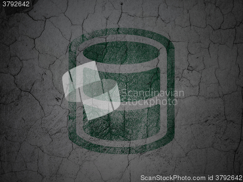 Image of Database concept: Database on grunge wall background