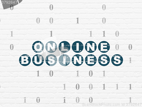 Image of Business concept: Online Business on wall background