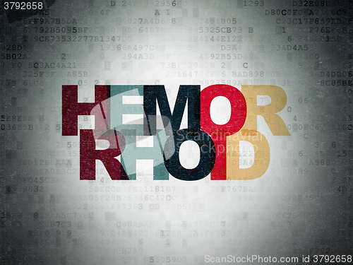 Image of Medicine concept: Hemorrhoid on Digital Paper background