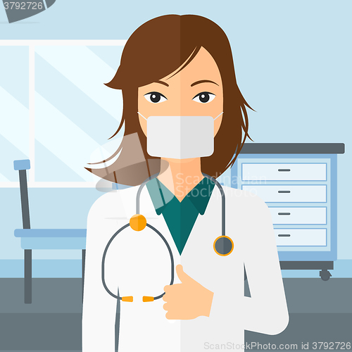 Image of Confident doctor in mask.
