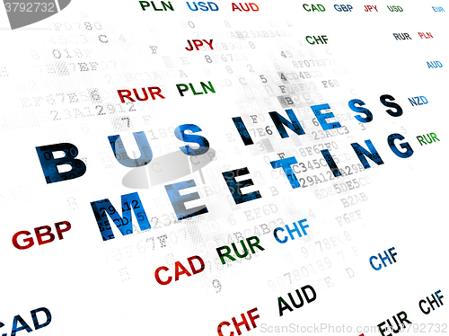 Image of Finance concept: Business Meeting on Digital background