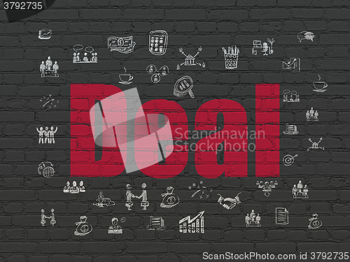 Image of Finance concept: Deal on wall background