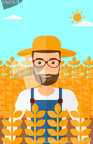 Image of Man in wheat field.