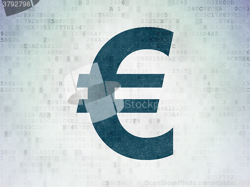 Image of Banking concept: Euro on Digital Paper background
