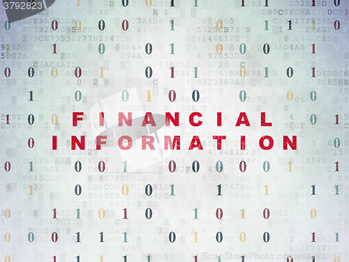 Image of Business concept: Financial Information on Digital Paper background