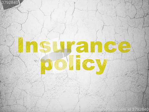 Image of Insurance concept: Insurance Policy on wall background