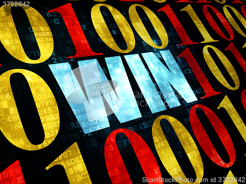 Image of Business concept: Win on Digital background